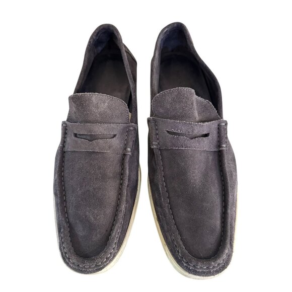 Bruno Magli "Tonio" Gray Suede Men's Loafers Size 11 - Picture 3 of 9